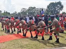Malipenga dancers performing